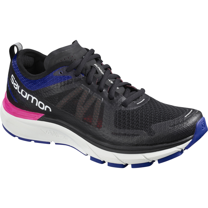 Chaussure Running Salomon Femme Noir Blanche - Salomon SONIC RA MAX W - France (1294-XDOHP)